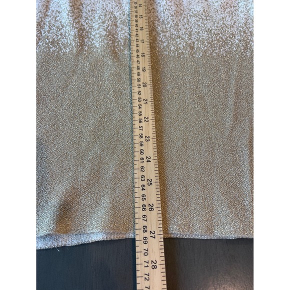 Soho New York Jeans Off The Shoulder Sweater Metallic Gold Ombre Sparkle Size M - Picture 6 of 6